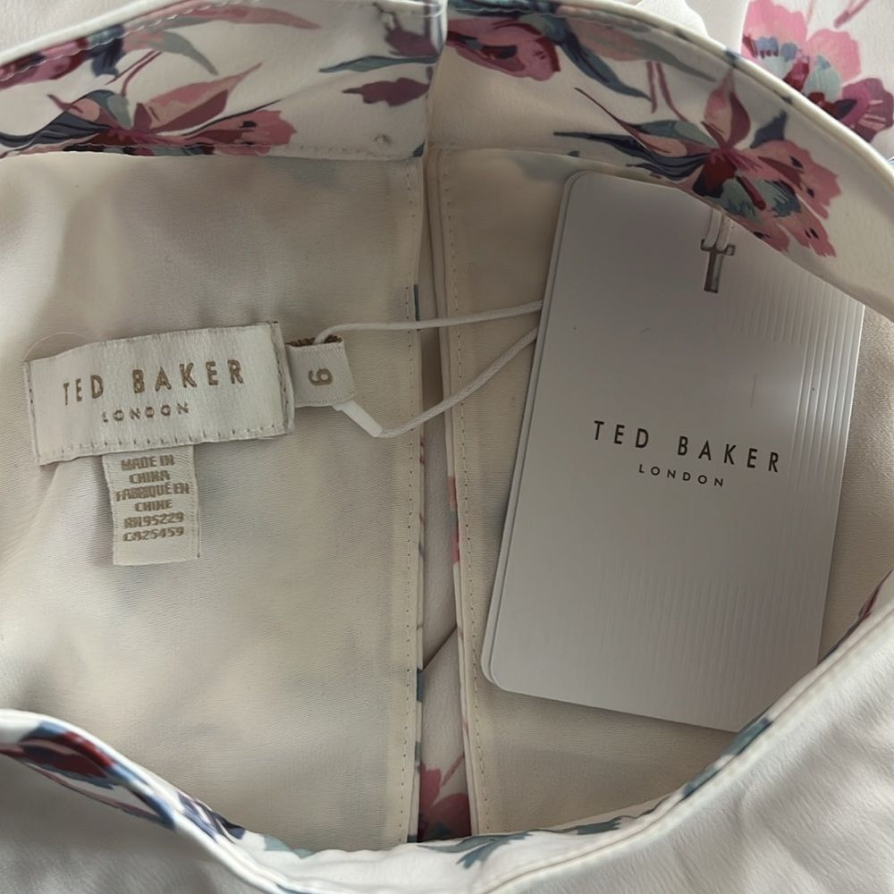 Ted Baker London Zoeeey Floral Halter Neck Midi Dress, NWT, Size 6 US 14 - Picture 14 of 16
